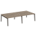 Рабочая станция на деревянных опорах Onix Wood OW.D.RS-4.4.8 3160x1635x750 (Тиквуд Светлый/Дуб Темный)
