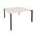 Рабочая станция на П-образном м/к Onix O.MP-D.RS-2.3.7 1380x1475x750 (Тиквуд Темный/Белый Металл)