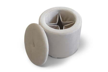 Пуф Round с ящиком для хранения (400x400x410) Бежевый (Бежевый)