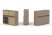 Тумба двойная + низкая надставка ES.NB.2N-8 (1500х410х1135) (Латте/Тиквуд Светлый)