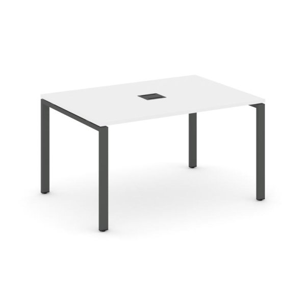 Стол переговорный SN-6P.SPRG-001 (980х980х750) (Белый/Металл Антрацит)