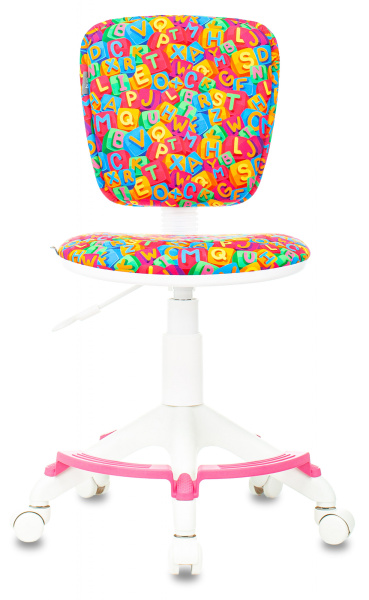 Кресло детское CH-W204/F мультиколор алфавит крестов. пластик подст.для ног пластик белый (Мультиколор)