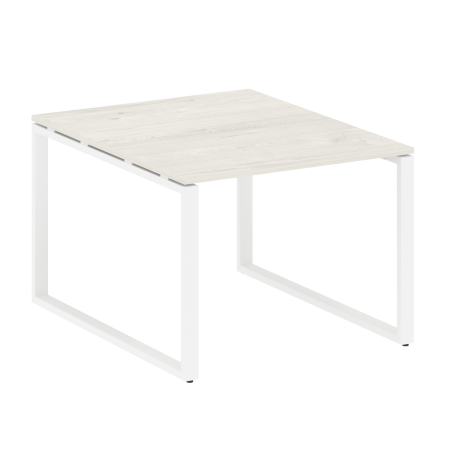 Переговорный стол 1 столешница Metal System Style БО.ПРГ-1.1 1000x1235x750 (Дуб Наварра/Белый металл)
