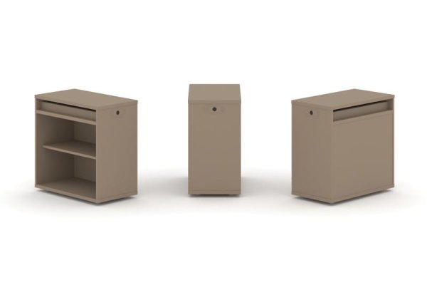 Тумба одиночная + топ ES.NB.1T-1 (750х410х750) (Латте)