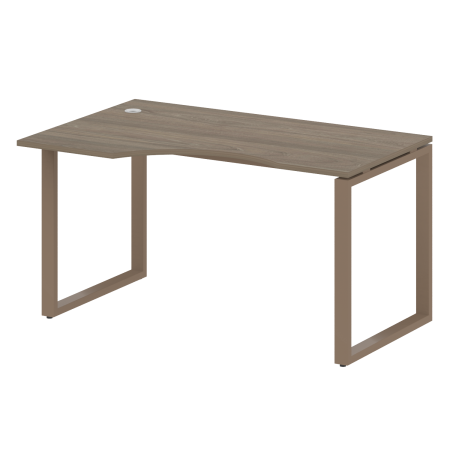 Стол криволинейный левый Metal System Style БО.СА-2 Л 1400x900x750 (Вяз/Мокко металл)