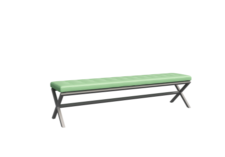 Банкетка трехместная NLT.L-3 (Kanzas 20/Металл Серый)