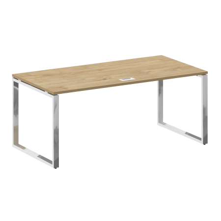 Стол руководителя прямой без тумбы Shift SK.SR-180 (1800x900x753) (Тиквуд Светлый | Хром)