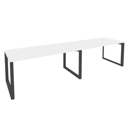 Рабочая станция на О-образном м/к Onix O.MO-RS-2.4.8 3160x800x750 (Белый Бриллиант/Черный металл)