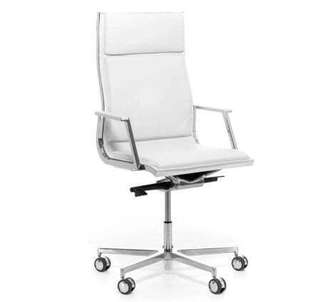 NULITE-PAD/A Кресло опоры хром колёса хром (Белый)