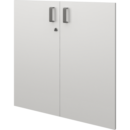 Дверь Смарт черные ручки СМД-28.Ф 784x18x810 (Белый)