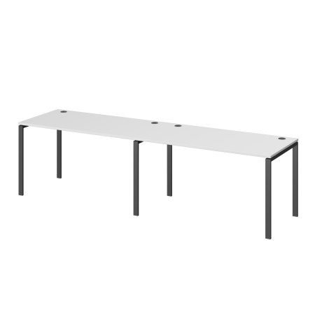 Бенч линейный на 2 рабочих места Арго-М АМБЛ-004 3200x730x760 (Белый)