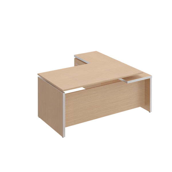 Стол руководителя с брифинг-приставкой боковой, левой Reventon МЕ 136 1800x1800x760 (Зебрано песочный)