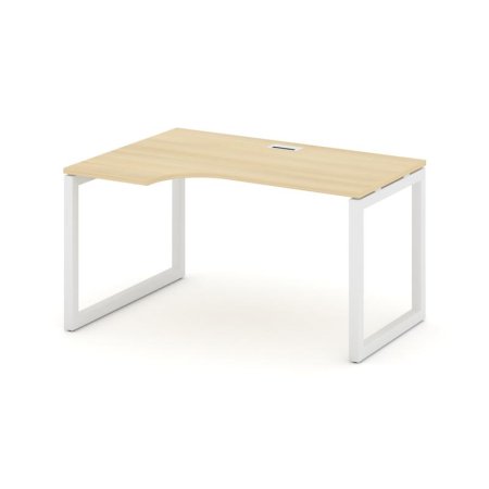 Стол рабочий эргономичный SN-5O.SPA-022(L) (1580х800/980х750) (Акация Лорка/Металл Белый)
