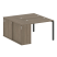 Рабочая станция с опорным шкафом-купе Metal System Style БП.РС-СШК-1.1 1410x1475x750 (Дуб Наварра/Серый металл)