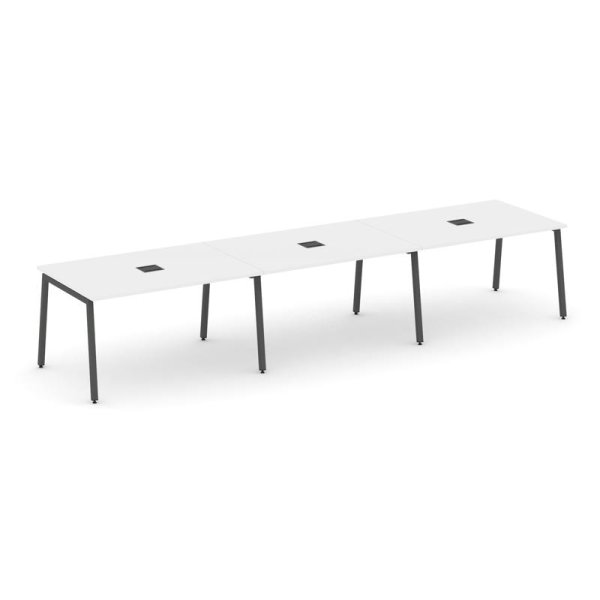 Стол переговорный SN-4A.SPRG-023 (4410х980х750) (Белый/Металл Антрацит)