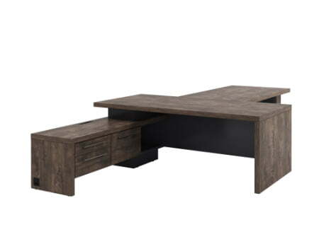 Стол руководителя с блоком розеток Torston Т-920Л.1000 2000x3700x750 (Дуб Бунратти/Антрацит)