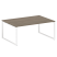 Переговорный стол 1 столешница Metal System Style БО.ПРГ-1.5 1800x1235x750 (Дуб Наварра/Серый металл)
