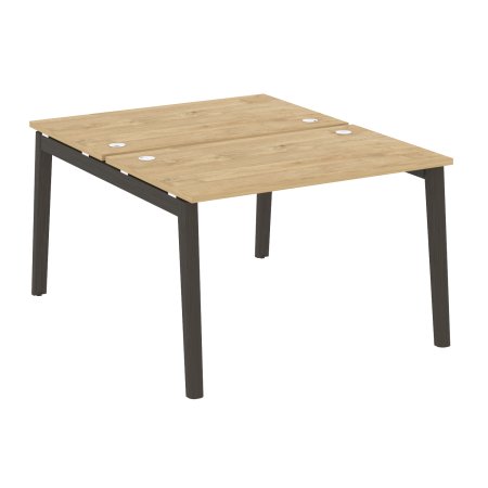 Рабочая станция на деревянных опорах Onix Wood OW.D.RS-2.2.7 1180x1475x750 (Тиквуд Светлый/Дуб Темный)