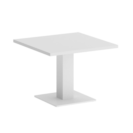 Стол журнальный квадратный VR.SP-5-60.2G 600x600x450 (Белый/Белый Металл)