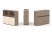 Тумба двойная + низкая надставка ES.NB.2N-3 (1500х410х1135) (Латте/Тиквуд Светлый)