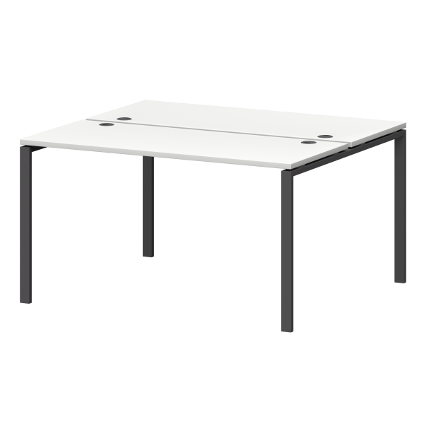 Бенч двойной на металлокаркасе Смарт СМС2-П-10К.120.Пр25 1000x1236x750 (Белый/Антрацит)