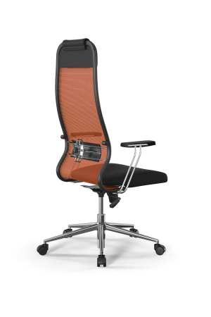 Кресло для руководителя Метта Sit 10 B1-111T - X2+UMF(X1) /Ub00/Wh00/T1bp-c(M09.B23.G18.W01) (Черный | Оранжевый)