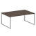Переговорный стол 1 столешница Metal System Style БО.ПРГ-1.5 1800x1235x750 (Дуб Наварра/Серый металл)