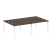 Рабочая станция на 4 рабочих места на А-образном м/к Metal System Style БА.СМ-4.2 2400x1475x750 (Дуб наварра/Серый металл)
