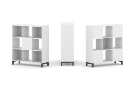 Набор стеллажа 2-х сторонний, 3 яруса SN.NSD-331 (1121х400х1248) (Белый/Металл Антрацит)