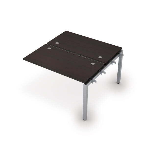 6МБС.5268 Бенч-система на 2 рабочих места, средний модуль (1200x1235x750) (Венге/Алюминий матовый)