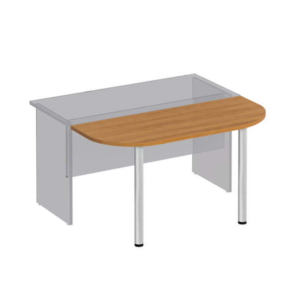 Брифинг-приставка на хромированных опорах Формула ФР 433-1 1400x590x750 (Вяз светлый)