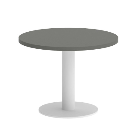 Стол журнальный круглый VR.SP-5-60.1G 600x600x450 (Металлик/Белый Металл)