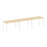 Рабочая станция на 3 рабочих места на А-образном м/к Metal System Style БА.СМ-3.2 3600x720x750 (Дуб наварра/Серый металл)