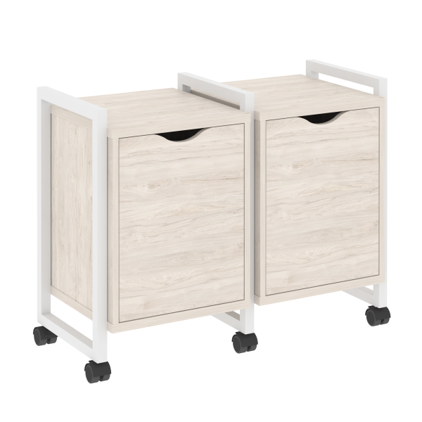 Тумба на колесных опорах наборная VR.L-TN-2.K 970x460x767 (Денвер Светлый/Белый металл)