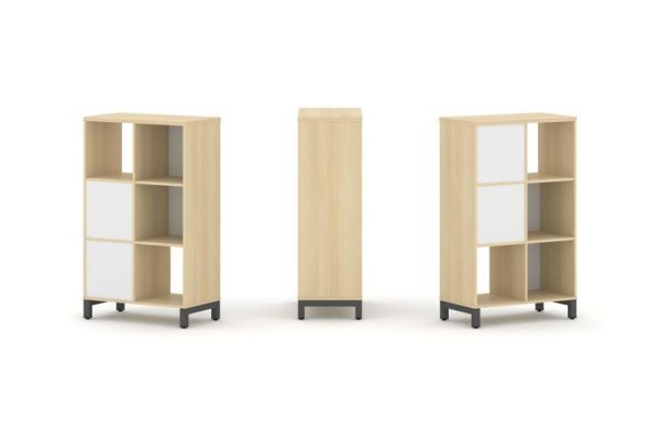 Набор стеллажа 2-х сторонний, 3 яруса SN.NSD-321 (754х400х1248) (Акация Лорка/Белый/Металл Антрацит)