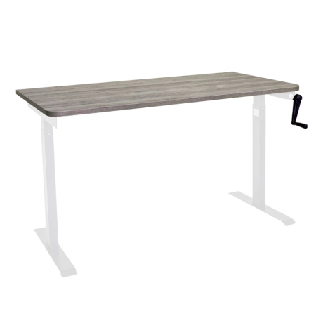 Стол c ручным приводом LA-T33-M1 (1600x700x725-1165) (Серо-бежевый дуб | Белый)