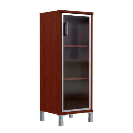 Шкаф 3 уровня, узкий, стекло в AL раме, левая Born B-421.7 L 475x450x1286 (Бургунди)