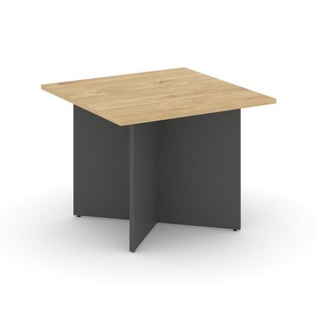 Стол переговорный квадратный SN-D.SPRG-003 (980х980х750) (Тиквуд Светлый/Антрацит)