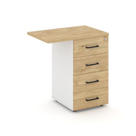 Тумба приставная SN.TPP-002 (416/700х460х750) (Белый/Тиквуд Светлый)