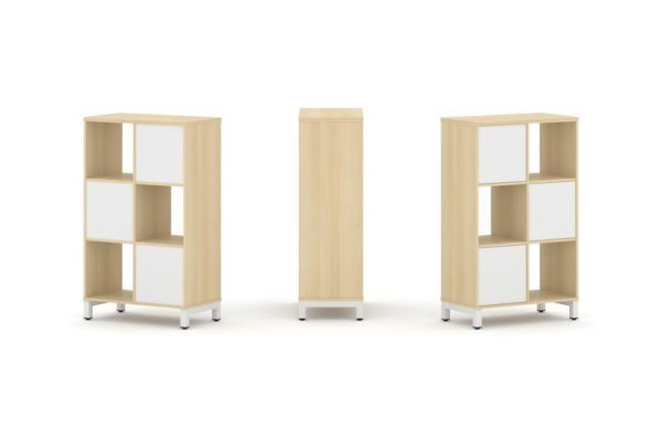 Набор стеллажа 1 сторонний, 3 яруса SN.NS-321 (754х400х1248) (Акация Лорка/Белый/Металл Белый)