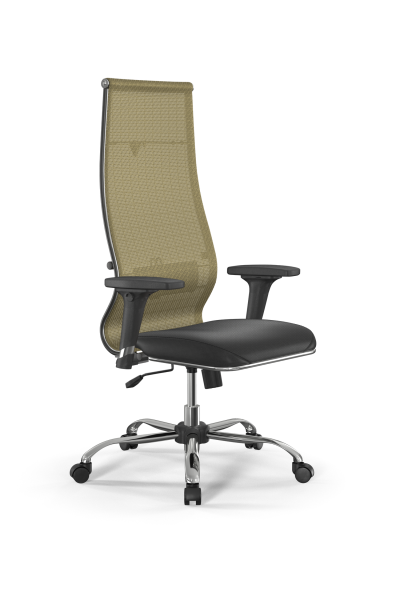 Кресло для руководителя Метта Sit 10 B1-163D - T+Extra /Km00/Wm12/D02P(M09.B21.G20.W01) (Золотой | Черный)