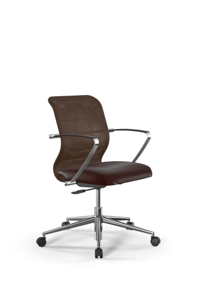 Кресло для руководителя Метта Sit 8 M4-9K - X2+Extra /Uh00/Wh12/K5cL(M01.B23.G18.W02) (Темно-коричневый)