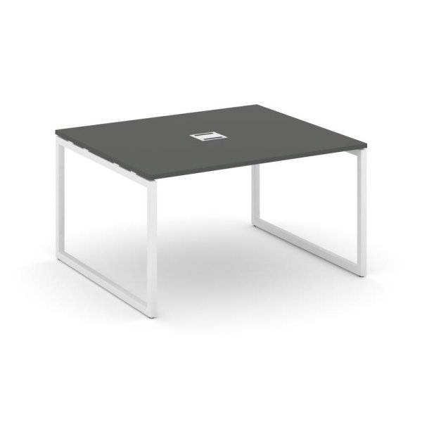 Стол переговорный SN-4O.SPRG-033 (1380х1180х750) (Антрацит/Металл Белый)