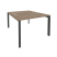 Рабочая станция на П-образном м/к Onix O.MP-D.RS-2.2.7 1180x1475x750 (Тиквуд Темный/Белый Металл)