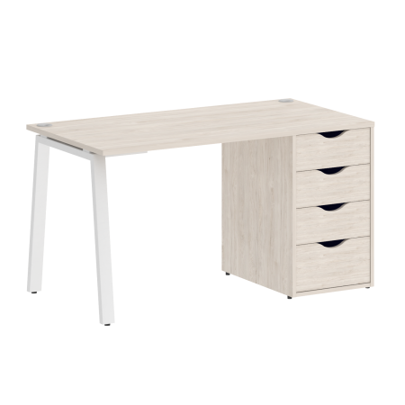 Стол письменный VR.SP-3-138.4.A 1380x720x750 (Денвер Светлый/Серый Металл)