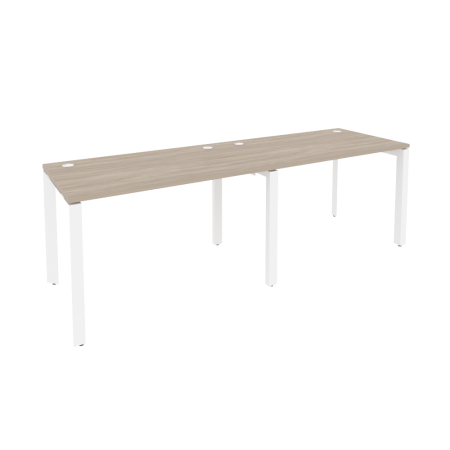 Рабочая станция на П-образном м/к Onix O.MP-RS-2.2.7 2360x720x750 (Дуб Аттик/Белый Металл)