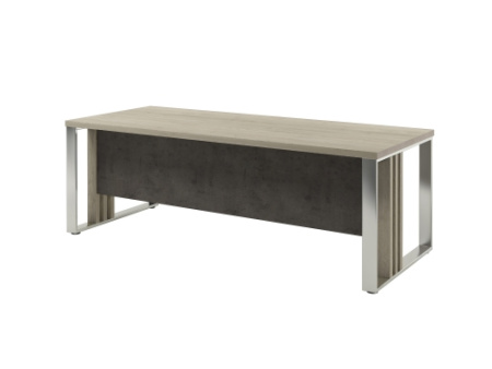 Стол прямой, опоры из нержавеющей стали Vestar Z-322 2200x900x750 (Дуб Галифакс белый/Бетон Чикаго)