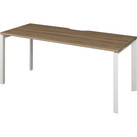 Стол на металлокаркасе Аргентум-МП НТМП.П-200 2000x730x750 (Дуб сафари/Белый)