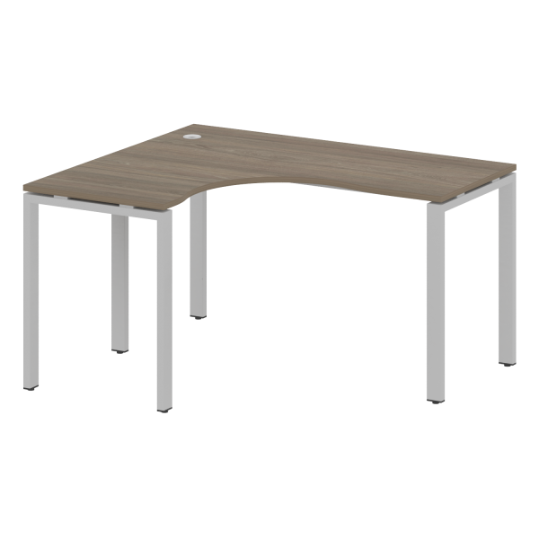 Стол криволинейный левый Metal System Style БП.СА-3 Л 1400x1200x750 (Вяз/Серый металл)