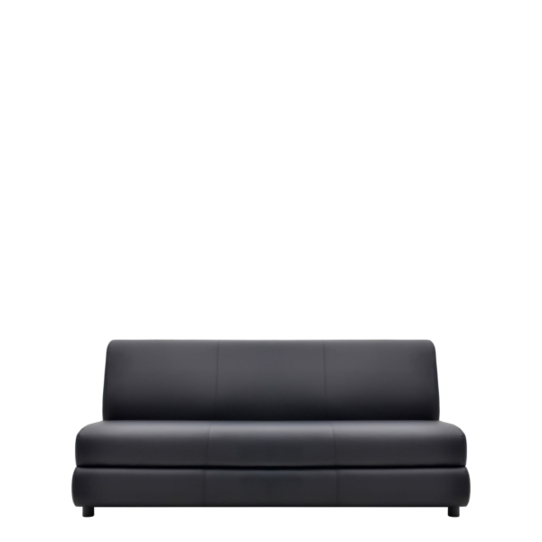 Диван офисный Берн (М-04) 3-х местный без подлокотников (Черный)